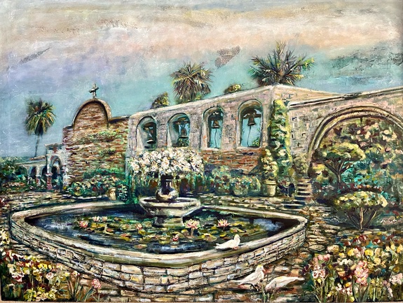 Blessings at San Juan Capistrano - Spiritual mission artwork